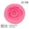 Molde de silicona para pastel con forma de camelia, flor, decoración epoxi de flor, accesorios de yeso para aromaterapia, horneado DIY, Rosa