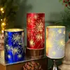 Conjunto de 3 Luzes de Vidro para Festas Hurricane Christmas Fogos de Artifício Luzes de Vidro de Fogos de Artifício Gravadas
