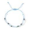 Explosiones de alta sensibilidad pulsera de cristal de doble anillo Europa y Estados Unidos fresco simple cuerda tejida joyería regalo para amantes pulsera venta al por mayor