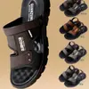 Sandalias cómodas para hombre sin cordones, aptas para uso en casa y al aire libre, transpirables, sandalias de PVC de vestir para papás, zapatos de trabajo para hombre