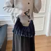 Bolsa de Peluche Estilo Coreano Otoño e Invierno 2025 Nuevo Bolso de Mano Simple de Moda Bolso de Pana Versátil Bolso Cruzado para Mujer