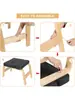 Banco de yoga para hacer el pino - Silla de yoga de pie para la familia y el gimnasio - Madera y almohadillas de PU - Alivia la fatiga y fortalece el cuerpo