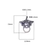 Anel Duplo Vintage Flor de Hibisco em Prata de Lei 925 Corda Trançada Feita à Mão Acessórios de Joias DIY com Contas Broche Acessórios para Brincos