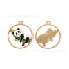 Panda e Bambu Coexistem Harmoniosamente, Acessórios Fofos e Adoráveis, Pingente de Liga DIY, Chaveiro, Corrente para Celular, Enfeite Pendente