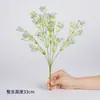 Arreglo de flores artificiales de Gipsófila, decoración de flores secas, ramo floral de alta gama, adorno de flores de plástico, flores artificiales azules, plantas verdes