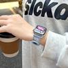 Adequado para Applewatchs10/11 Pulseira de Relógio Gato Bordado em Jeans Pulseira Apple S9 Couro Outono e Inverno Feminino Pulseira de Relógio S8