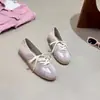 Colección Europea 2026 Verano Nuevos Zapatos Planos de Ballet de Piel Genuina con Suela Fina Bloque de Color Casual Zapatos de Entrenamiento Alemanes para Mujer