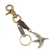 Lote Misto Direto da Fábrica Chaveiro Masculino Vintage de Couro de Vaca Liga de Zinco Águia Voadora Pingente Decorativo Pingente para Mochila de Meninas
