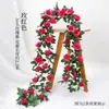 Venta Caliente Transfronteriza Arco de Enredadera de Rosas Artificiales Decoración Flor Artificial Enredadera Enredadera Hebilla para Conducto de Aire Acondicionado Enredadera Artificial