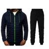 Suéter Casual Nuevo para Hombre con Cremallera, Sudadera con Capucha, Chaqueta Cárdigan con Costuras para Hombre
