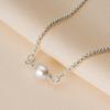 Colgante de Perla Barroca para Mujer, Cadena Sencilla de Plata S925 con Perla de Agua Dulce Irregular para Clavícula, Venta al por Mayor para Exportación