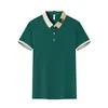 Camisa polo de algodón de seda elástica y fresca con bloques de color, ropa de trabajo personalizada de verano para grupo, camisa cultural de manga corta con logotipo impreso
