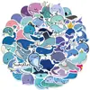 50 Adesivos de Baleia Fofos de Desenho Animado, Decorativos Personalizados para Mala Caderno, Adesivos à Prova d'Água Removíveis Sem Repetição