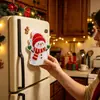 Novas decorações de Natal transfronteiriças: ímãs de geladeira de desenho animado, Papai Noel, árvore de Natal, ímãs de geladeira magnéticos acrílicos