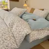 Set de Ropa de Cama de Algodón y Lino Teñido en Hilo de Cuatro Piezas para Primavera/Verano 2026 Set de Ropa de Cama de Hilo Arrugado Fabricante de Textiles para el Hogar de Nantong Venta al por Mayor