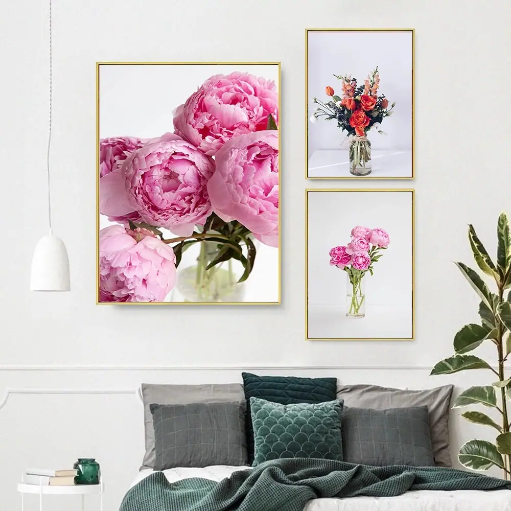 Peony-Flower-Poster-Nordic-Blu