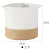 Cesta de almacenamiento tejida de cuerda de algodón, plegable, de gran capacidad, para ropa sucia, dormitorio, artículos diversos para el hogar, cesta de almacenamiento de juguetes para bebés.