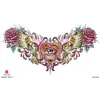 Adesivo de Peito Adesivo de Tatuagem Adesivo de Tatuagem Cabeça de Dragão Flor Adesivo de Tatuagem Impermeável Adesivo de Tatuagem Asas Flor Simples em Inglês Adesivo de Tatuagem Personalizado