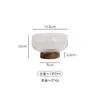 Plato de Fruta de Madera de Acacia y Vidrio Transparente de Gran Capacidad para Uso Doméstico, Bol de Fruta Moderno Simple para Mesa de Café, Bandeja de Exhibición para Almacenamiento de Snacks y Frutas Secas