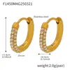 Pendientes de Acero Inoxidable Miduoduo de 14 mm con Circonita Super Brillante para Mujer, No se Desvanecen, Lujo Accesible, Joyería de Venta Caliente para Ropa de Trabajo