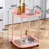Estante de almacenamiento sofá de lujo ligero mesa de centro sala de estar hogar mesa auxiliar simple creativa para sofá mesa de centro móvil para el hogar dormitorio