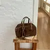 Bolso de mano tejido transfronterizo para mujer, nuevo estilo 2026, bolso tipo almohada de gamuza, bolso de hombro retro otoño/invierno, bolso cruzado