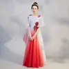 Traje de Performance Guzheng para Meninas Estilo Chinês Novo Modelo 2026 Vestido de Cor Gradiente para Coro de Performance Pipa Infantil