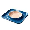Juego de vajilla de cerámica de color bloque azul nórdico y rosa para uso doméstico, que incluye cuencos, platos, tazas, teteras, platos decorativos y moldes para hornear únicos, disponibles para exportación al por mayor.