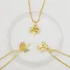 Nuevos Accesorios DIY Cobre Microincrustación Árbol de la Vida de Mujer Accesorios Versátiles Pendientes Pulsera Collar Colgante