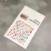 Parche de maquillaje de ojos, parche de diamante para ojos, decoración facial, accesorios de maquillaje de perlas, parche de diamantes de imitación para escenario infantil, en stock, cuenta de mano al por mayor