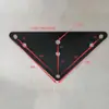 Soportes de Esquina de Hierro Engrosados, Soportes de Esquina Planos Negro Mate Electroforético, Accesorios de Ferretería para Muebles, Corte Láser