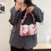 Bolso de Hombro Plegado de Moda para Mujer 2025 Nuevo de Moda con Lazo Bolso Cruzado Dulce Lindo Transfronterizo