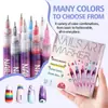 Graffiti Popular Transfronterizo para Uñas Pluma de Esmalte para Uñas Sin Hornear Marcador Acrílico Pintura de Uñas Pluma de Maquillaje de Secado Rápido
