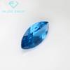 Venta al por mayor de fábrica 5A ojo de caballo 120# Cristal azul verde puntiagudo piedra desnuda sintético fondo puntiagudo forma de hoja No. 120 cristal puntiagudo azul verdoso