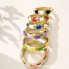 Pulsera de Flor de Esmalte Nuevo Producto Transfronterizo para Niños, Pulsera de Esmalte con Goteo de Color, Pulsera de Esmalte de Aleación de Zinc