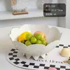 Plato de Fruta Espeso Estilo Chino para Cocina y Sala de Estar del Hogar, Plato para Snacks, Plato para Dulces, Plato de Fruta de Moda con un Toque de Lujo