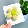 Elástico de Cabelo Flor Tridimensional Preenchido com Algodão Tamanho Grande Estilo Coreano Tecido Anel de Cabelo de Menina Fresca Anel de Intestino Grosso Borracha de Cabelo Tendão