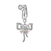 Moda Europea y Americana Forma de Corazón Mariposa Sin Perforación Joyería para Ombligo con Circonita, Piercings para Ombligo, Pinzas para Ombligo, Pinzas para Orejas, Joyería para Piercing