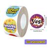Rollo de 500 pegatinas de incentivo para juguetes infantiles, etiquetas decorativas de papelería de oficina, pegatinas de sellado