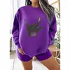 Moletom de Gola Redonda Transfronteiriço com Estampa de Gesto Personalizado, Blusa de Pulôver Solta, Estilo Atacado Amazon Wish