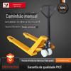 Empilhadeira hidráulica manual 2 toneladas 3 toneladas 5T550 / 685mm carrinho de elevação de pressão de óleo porta-paletes vaca terrestre