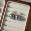 Pendientes de perla gris plateado de alta calidad simples para mujer, calidad Shijia, muchos pendientes de clip de lino, bobina de mosquito