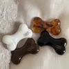 Pinza para el pelo de hueso estilo coreano con textura de café con leche para niña, pinza de una palabra linda, nuevo pinza de pico de pato para flequillo lateral, accesorio para el pelo para mujer