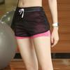 Shorts de Yoga Falso Duas Peças para Mulheres, Secagem Rápida, Malha Respirável, Anti-Exposição, Shorts Esportivos de Corrida Ajustados Que Podem Ser Usados Fora