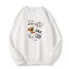 Novos Tops de Manga Longa com Estampa Divertida de Desenho Animado Graffiti para Outono e Inverno para Mulheres Nicho Versátil Casual Soltos Moletons para Mulheres