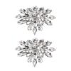 Joyería Nupcial Hebilla de Zapato Accesorios Moda Ojo de Caballo de Cristal Diamante de Imitación Metal Flor para Zapato de Boda Accesorios para Zapato de Boda