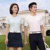 Camiseta de manga corta de verano, ropa de trabajo personalizada, ropa de clase, camisa publicitaria de cuello redondo, camisa cultural, ropa de trabajo, logotipo impreso bordado