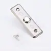 Interruptor de Controle de Acesso Metálico em Aço Inoxidável Botão Tipo 86 à Prova d'Água com Painel Iluminado para Entrada e Saída, Botão de Campainha de Abertura de Porta com Rearme Automático