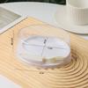 Caixa de bolo de queijo leve oval caixa de mousse Caixa de pastelaria ocidental mini caixa de embalagem de plástico de cozimento descartável transparente