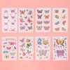 Pegatinas de Tatuaje de Mariposa Coloridas Transfronterizas Son de Color Brillante, Fáciles de Aplicar y Fáciles de Quitar, Frescas y de Estilo Hada, Estilo Diario Infantil y Femenino